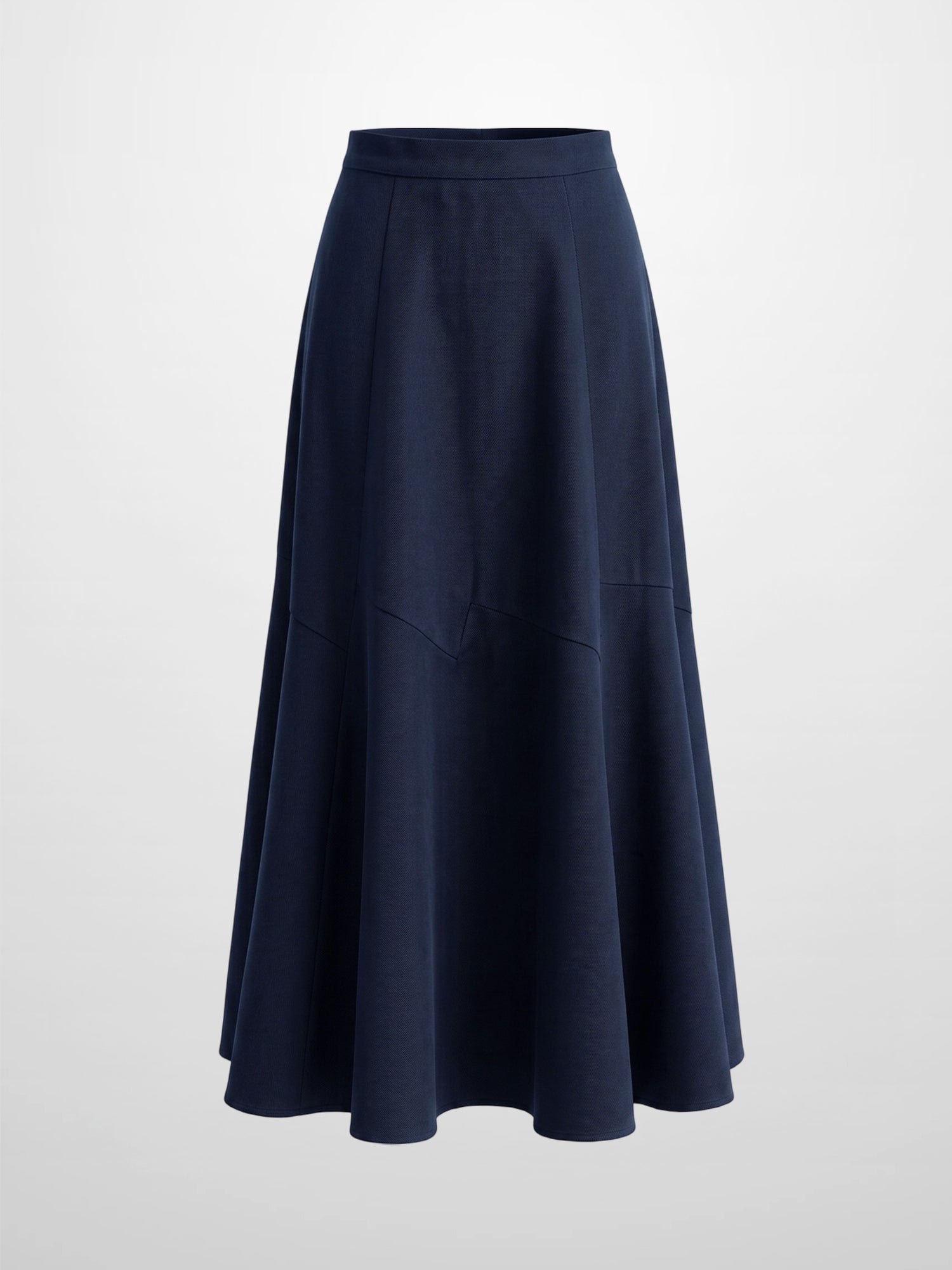 Twill Trumpet Skirt-Navy