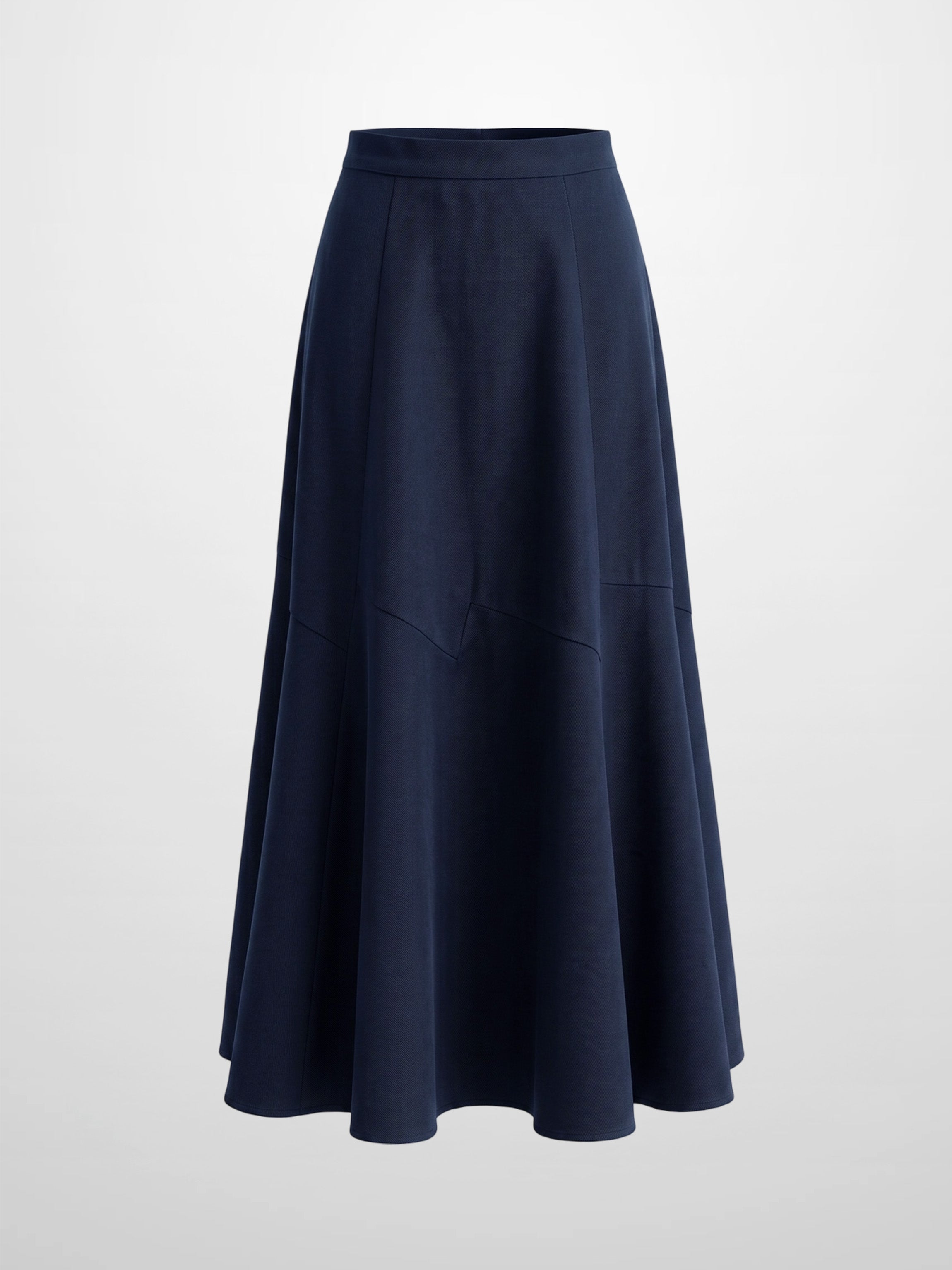 Twill Trumpet Skirt-Navy