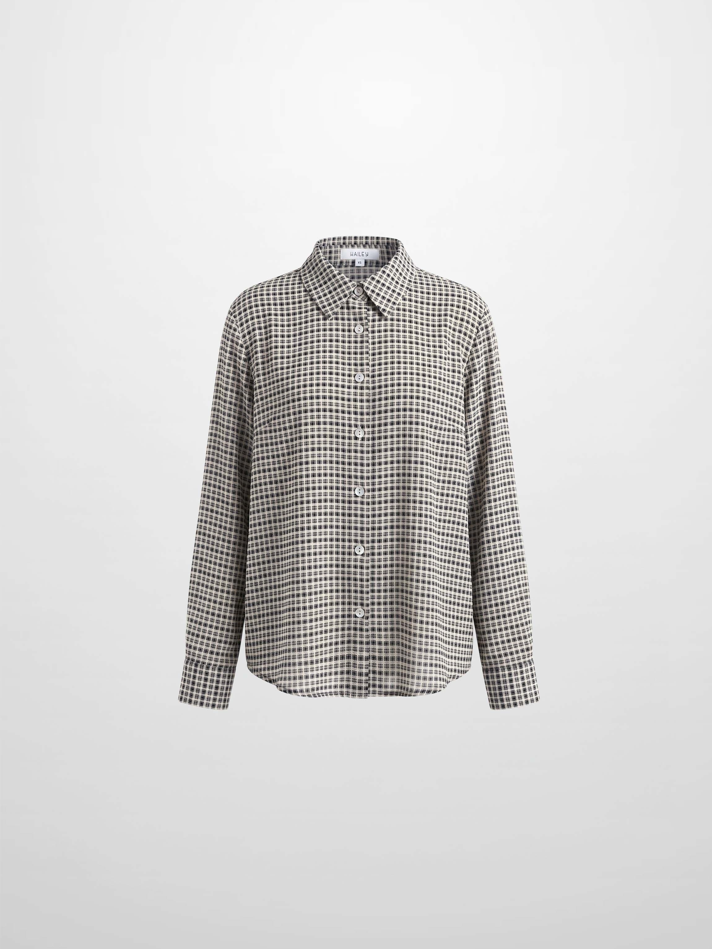 Plaid Blouse - Black Plaid