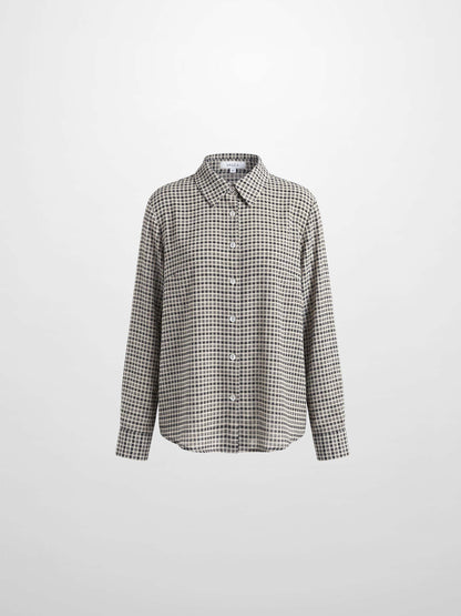 Plaid Blouse - Black Plaid