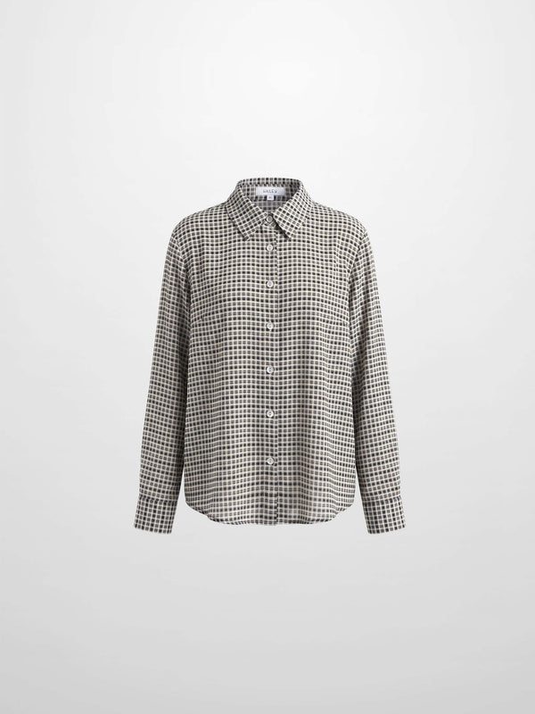 Plaid Blouse - Black Plaid