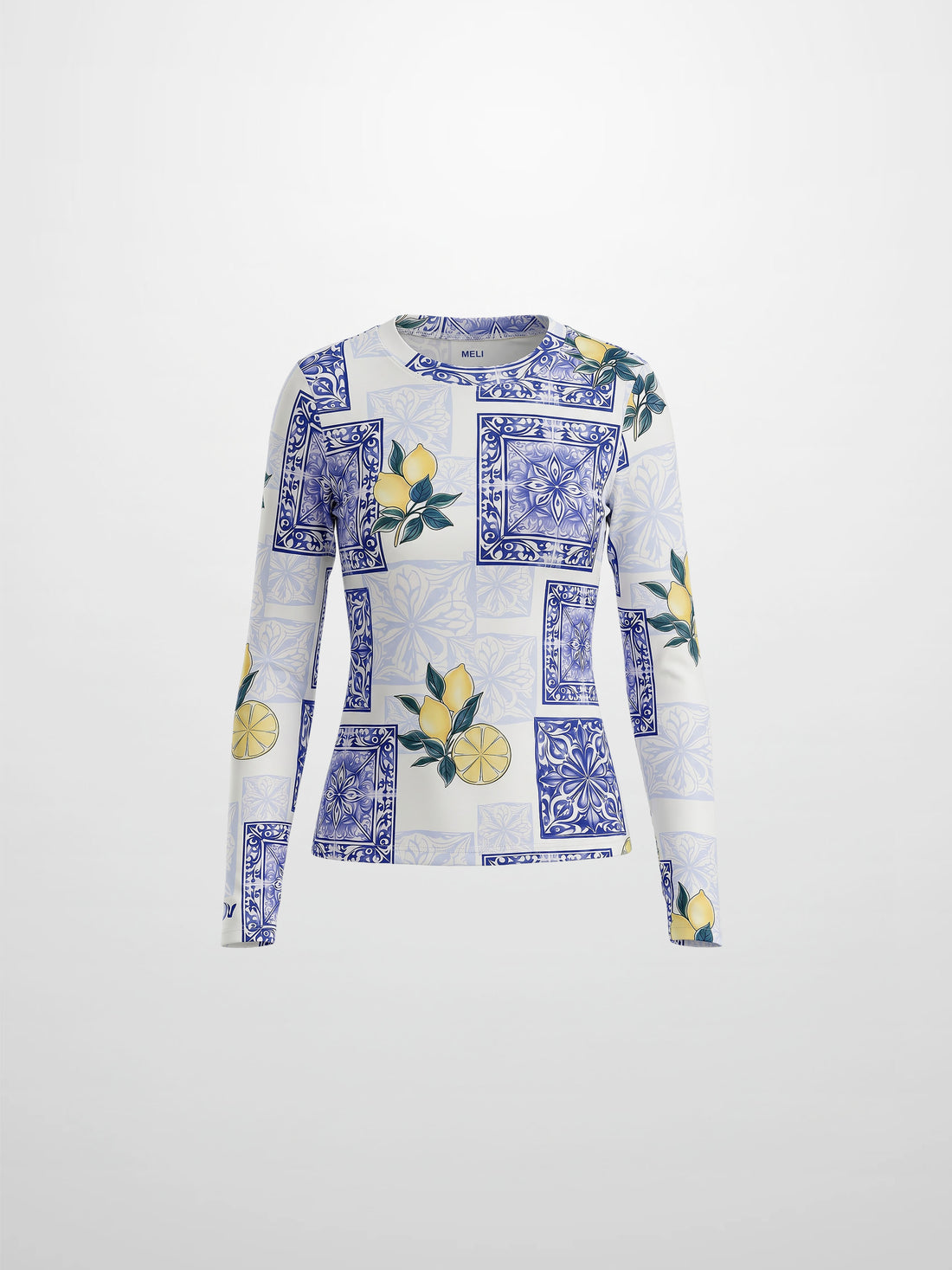 Basic Printed T-shirt-Lemon Paisley