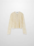 Lace Button Down Cardigan Top-Cream
