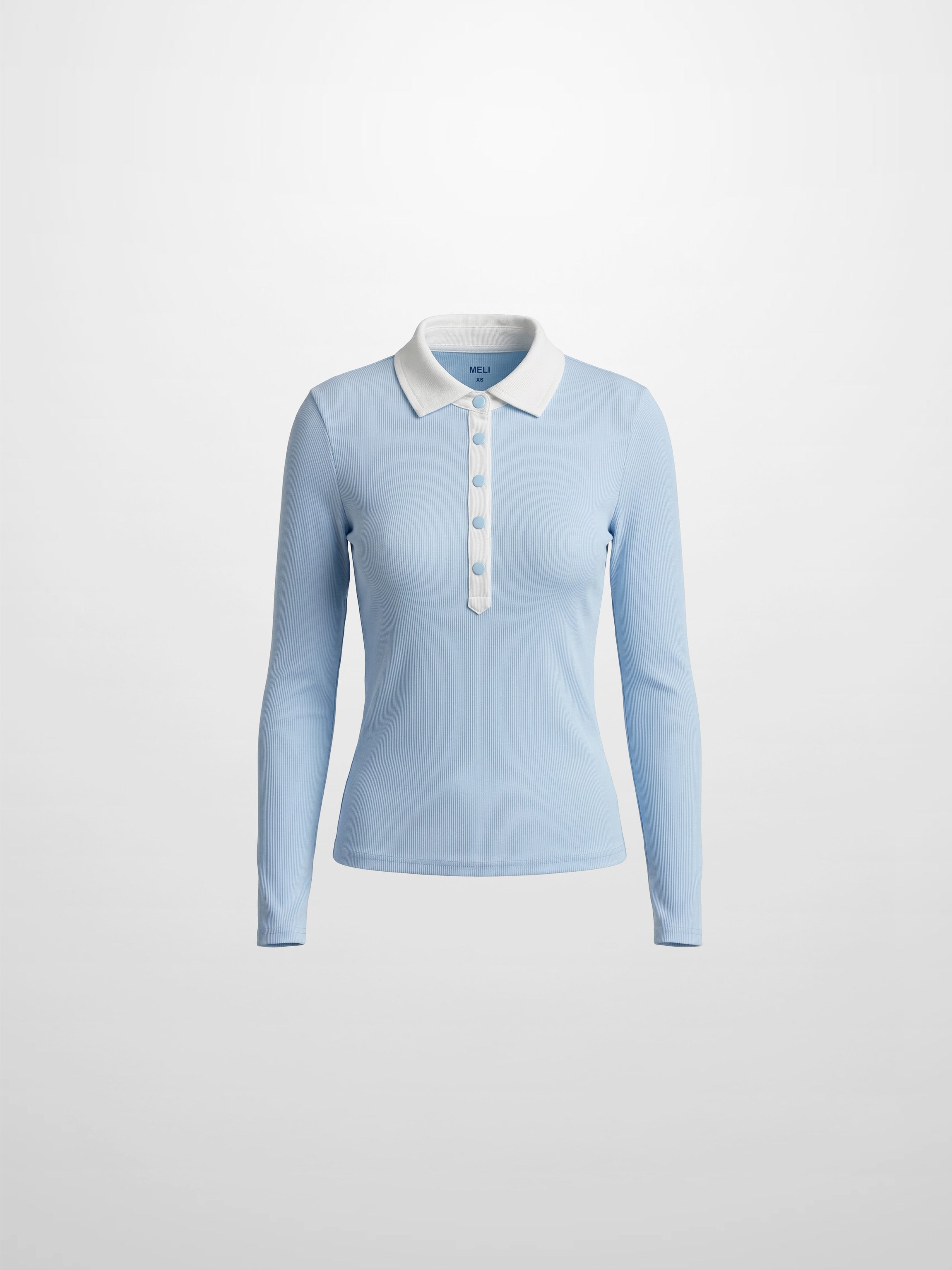 White Collar Polo-Blue