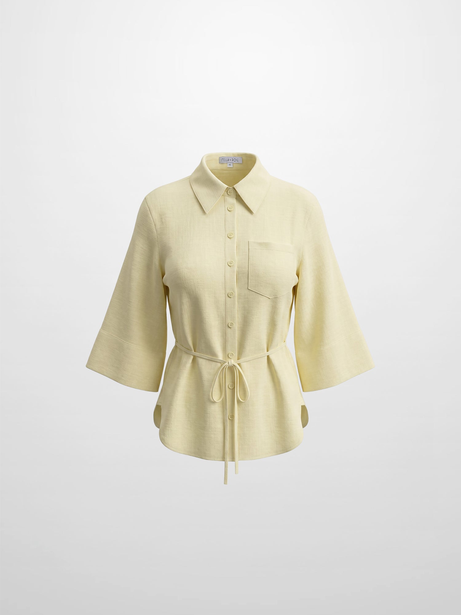 Tie Back Blouse-Yellow