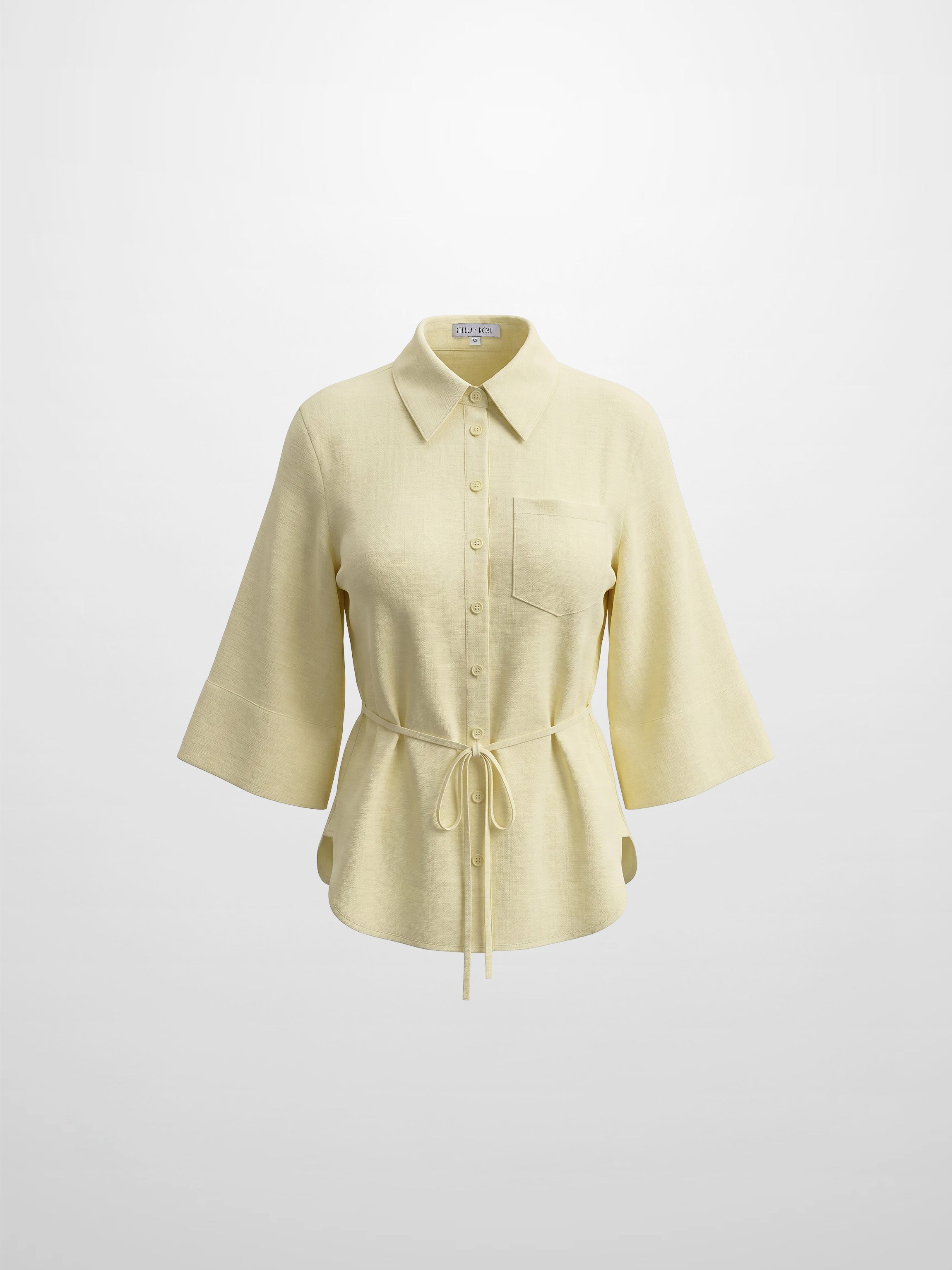 Tie Back Blouse-Yellow