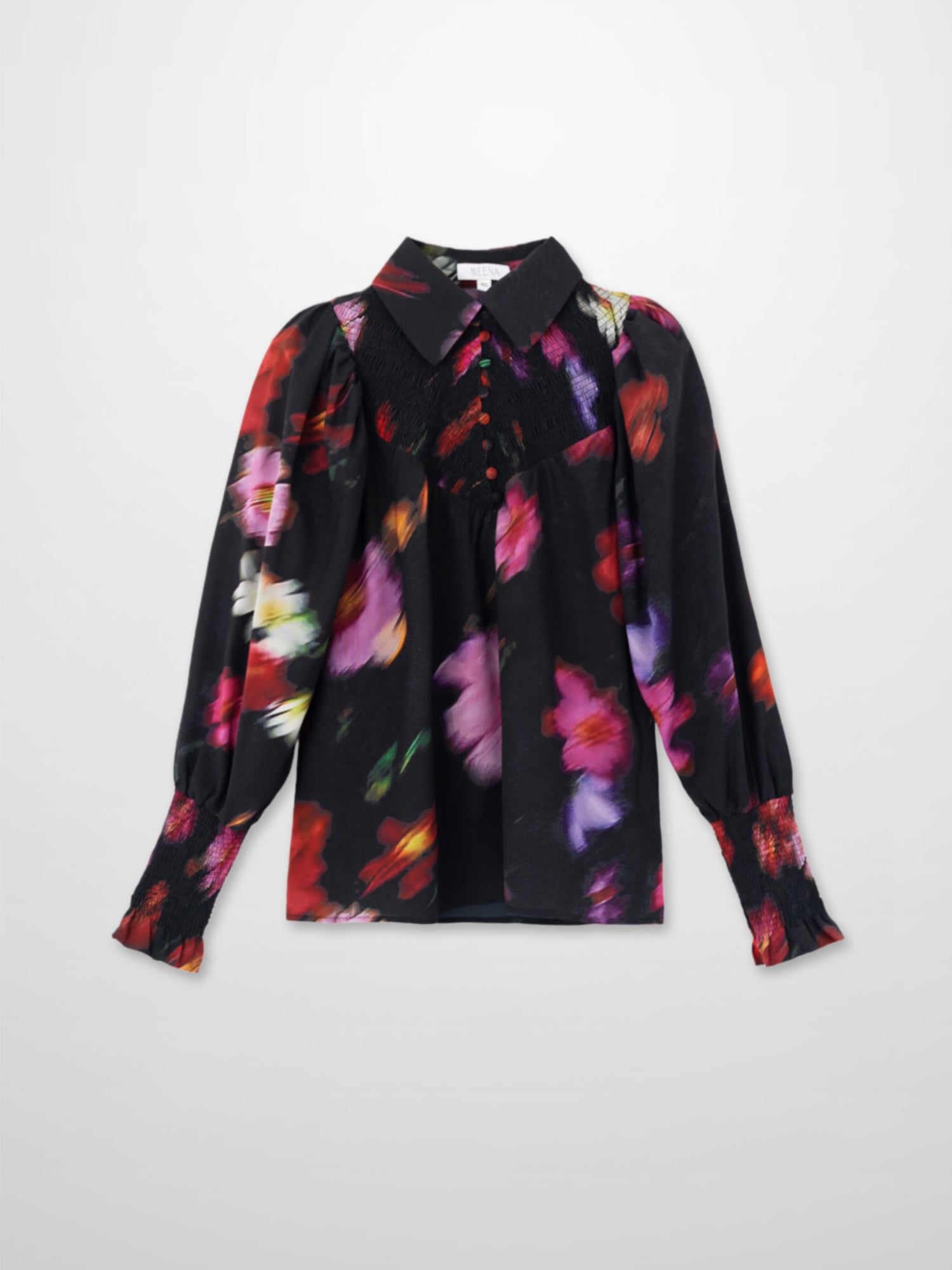 Smocked Blouse-Pink Floral