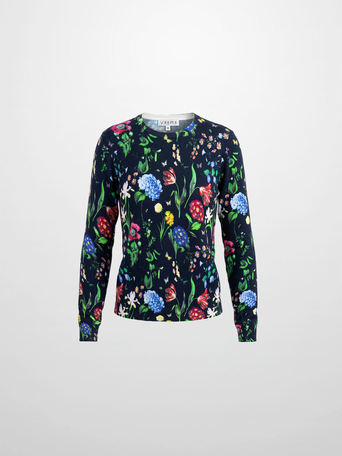Printed Sweater-Navy Floral