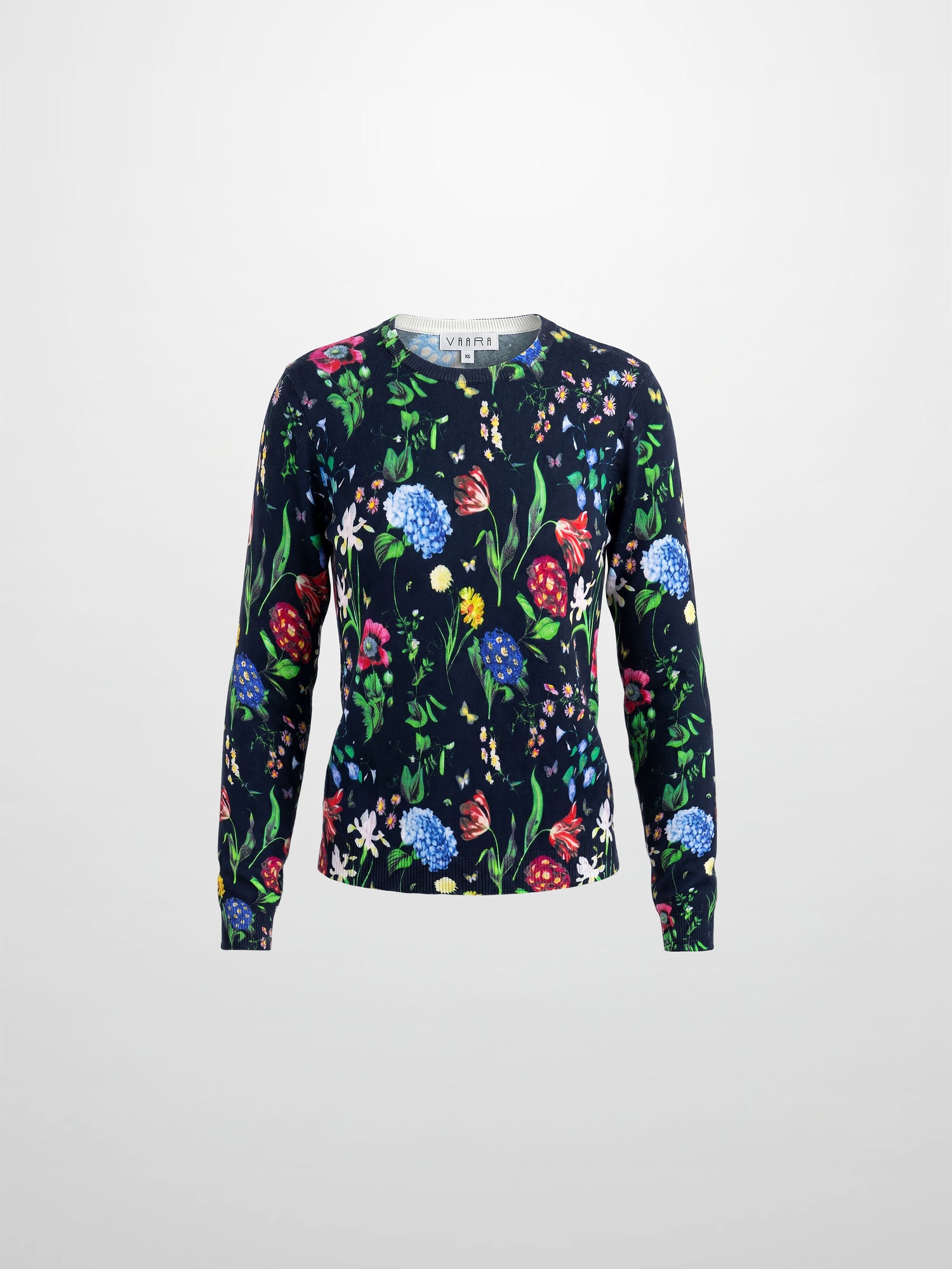 Printed Sweater-Navy Floral