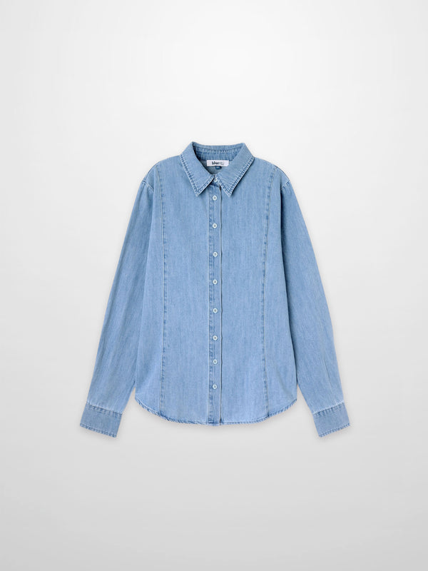 Classic Denim Shirt-Light Blue