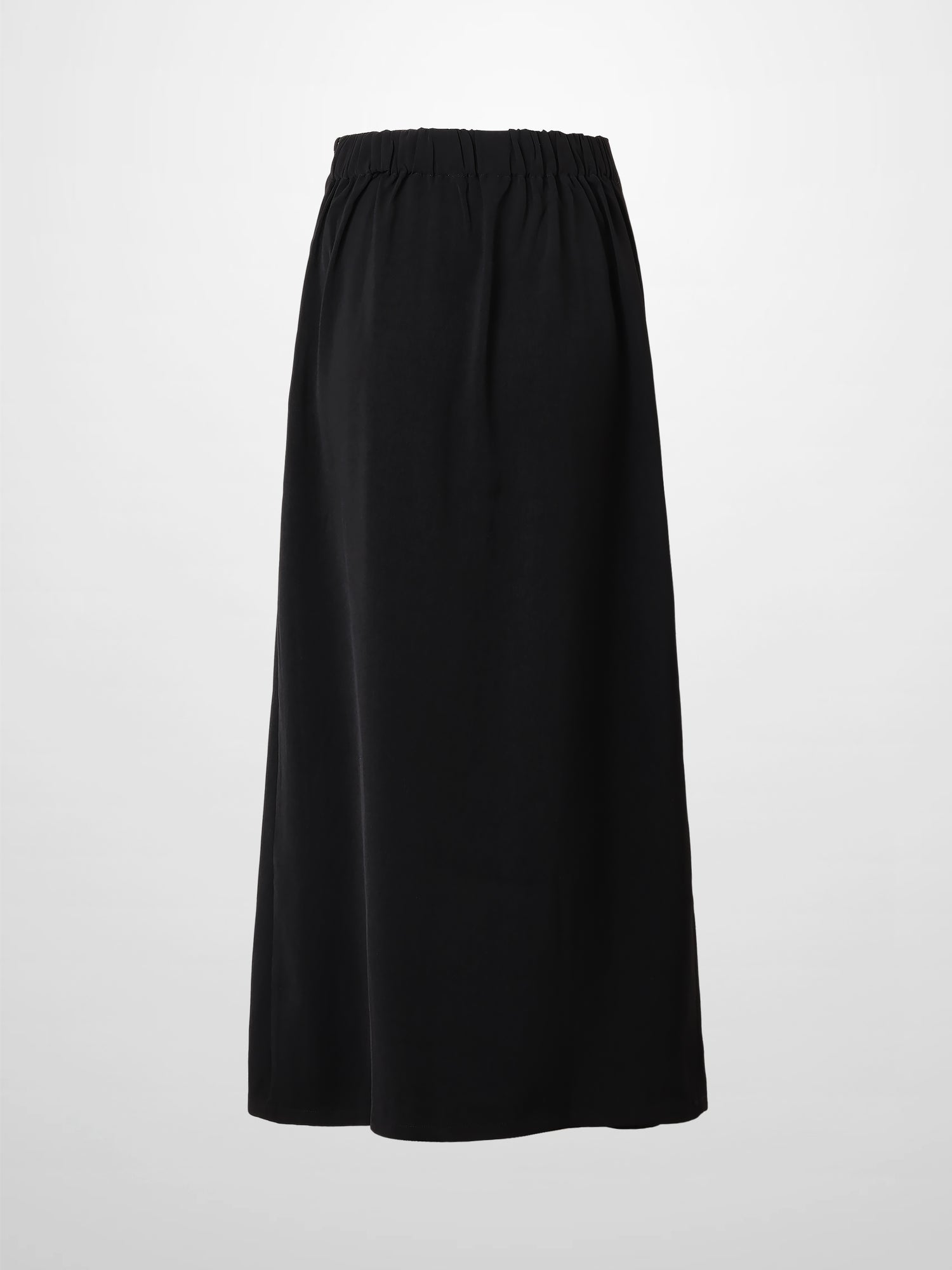 SIDE RUCHED SKIRT-BLACK