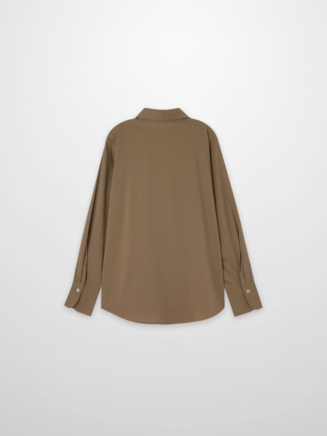 Cotton Button Down Blouse-Mocha Mousse