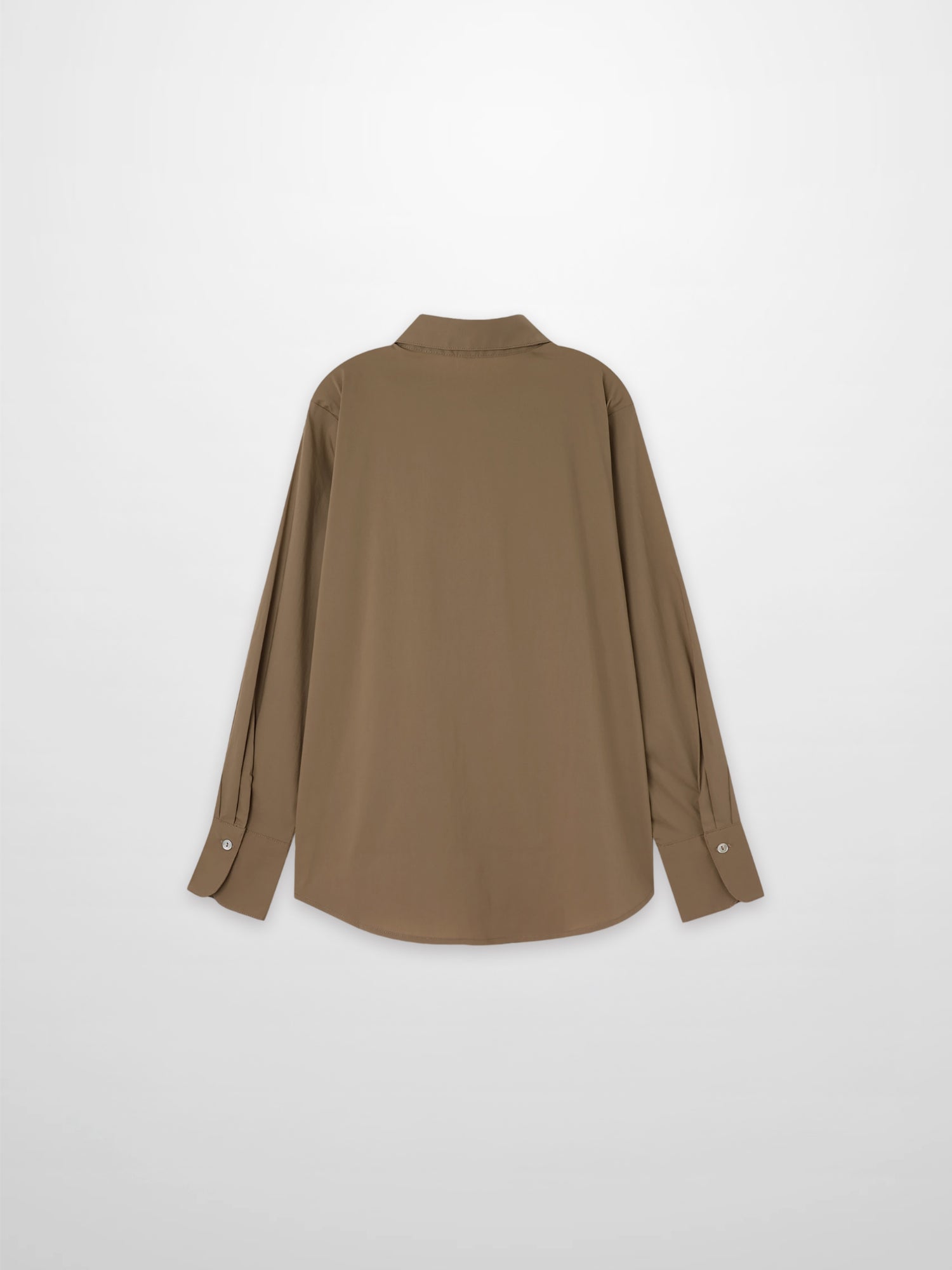 Cotton Button Down Blouse-Mocha Mousse