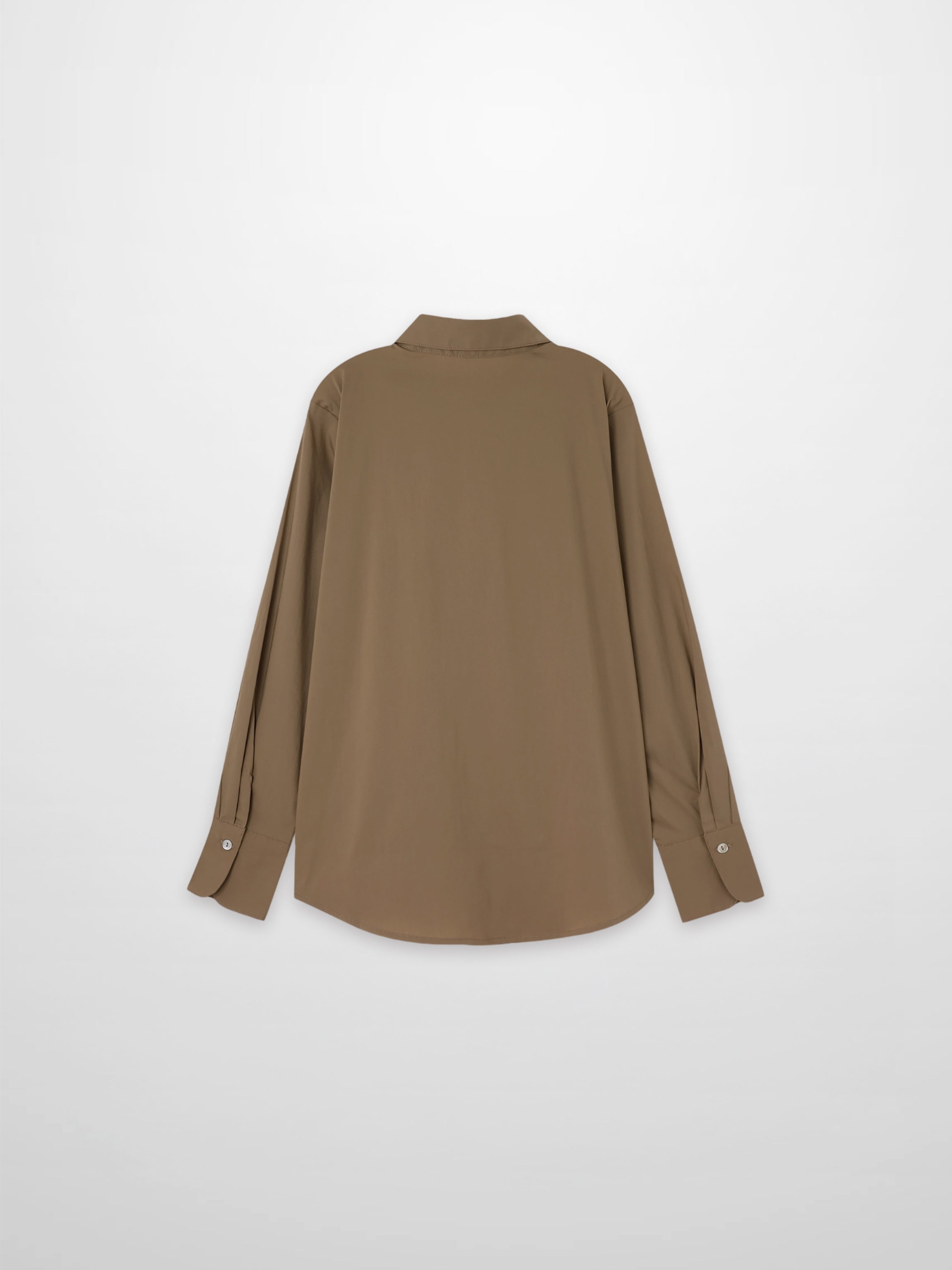 Cotton Button Down Blouse-Mocha Mousse