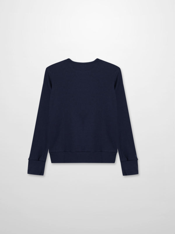 Ribbed Crew Bomber-Navy
