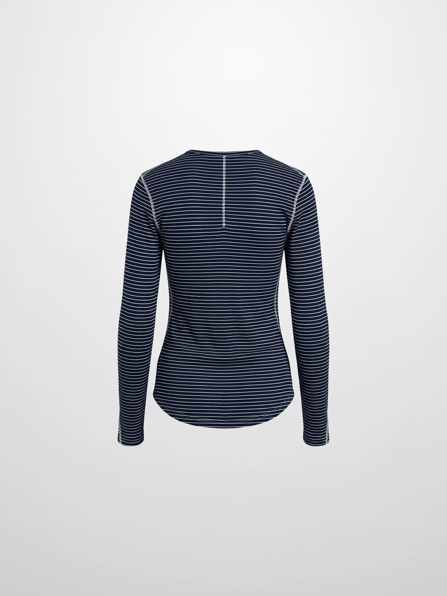 Striped Cross Stitch T-Shirt-Navy