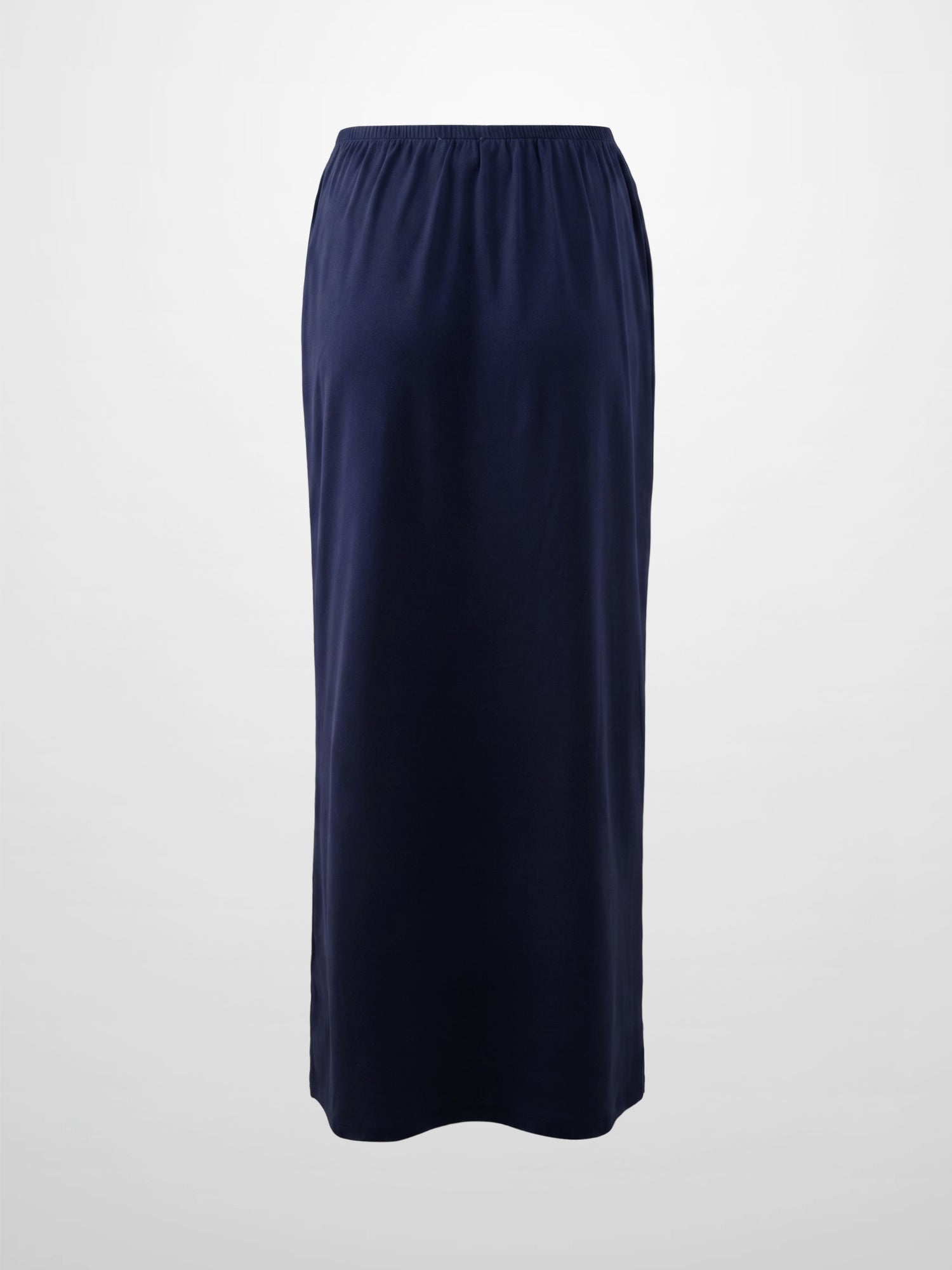 Straight Maxi Drawstring T-Shirt Skirt-Blue