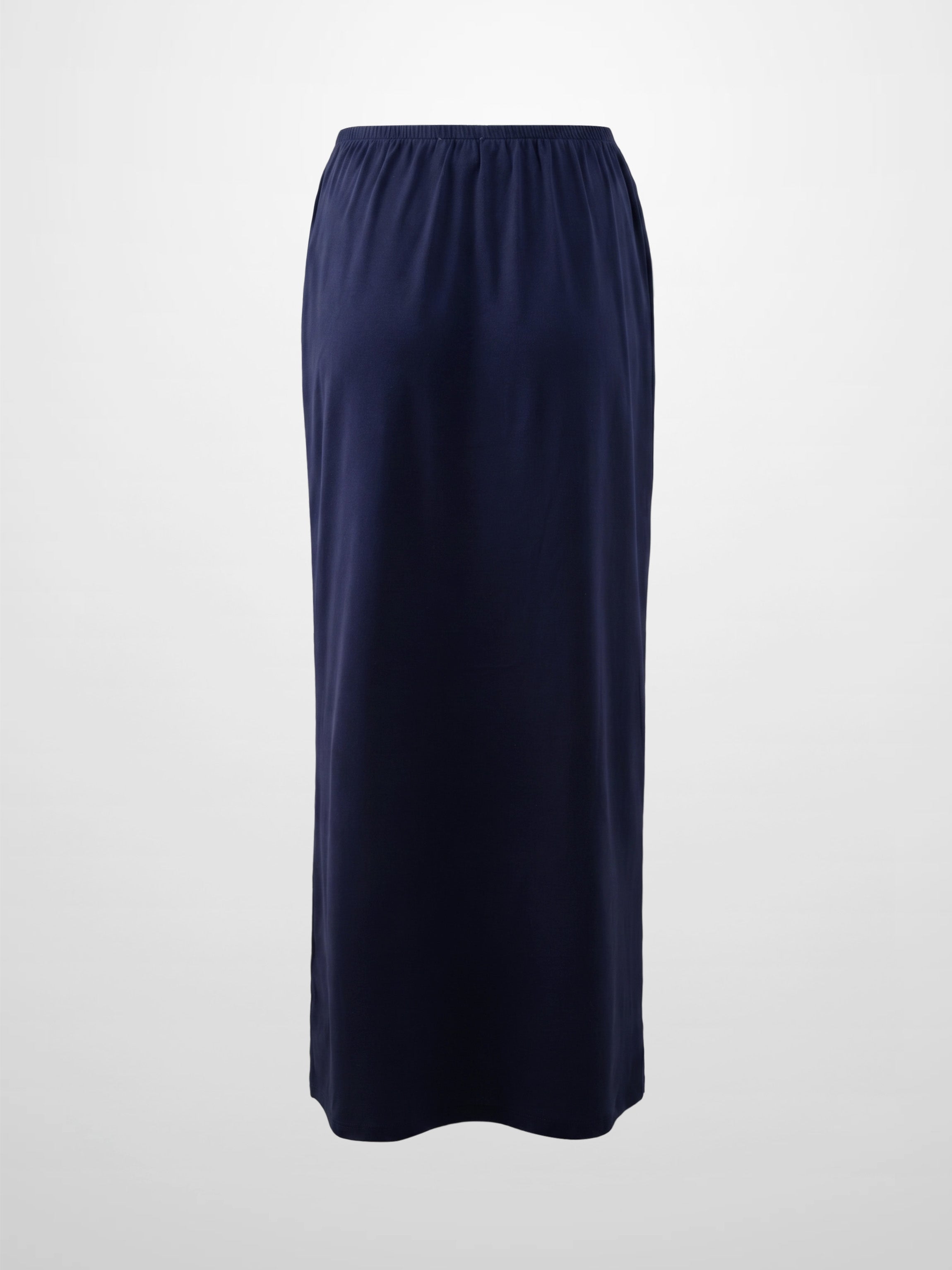 Straight Maxi Drawstring T-Shirt Skirt-Blue