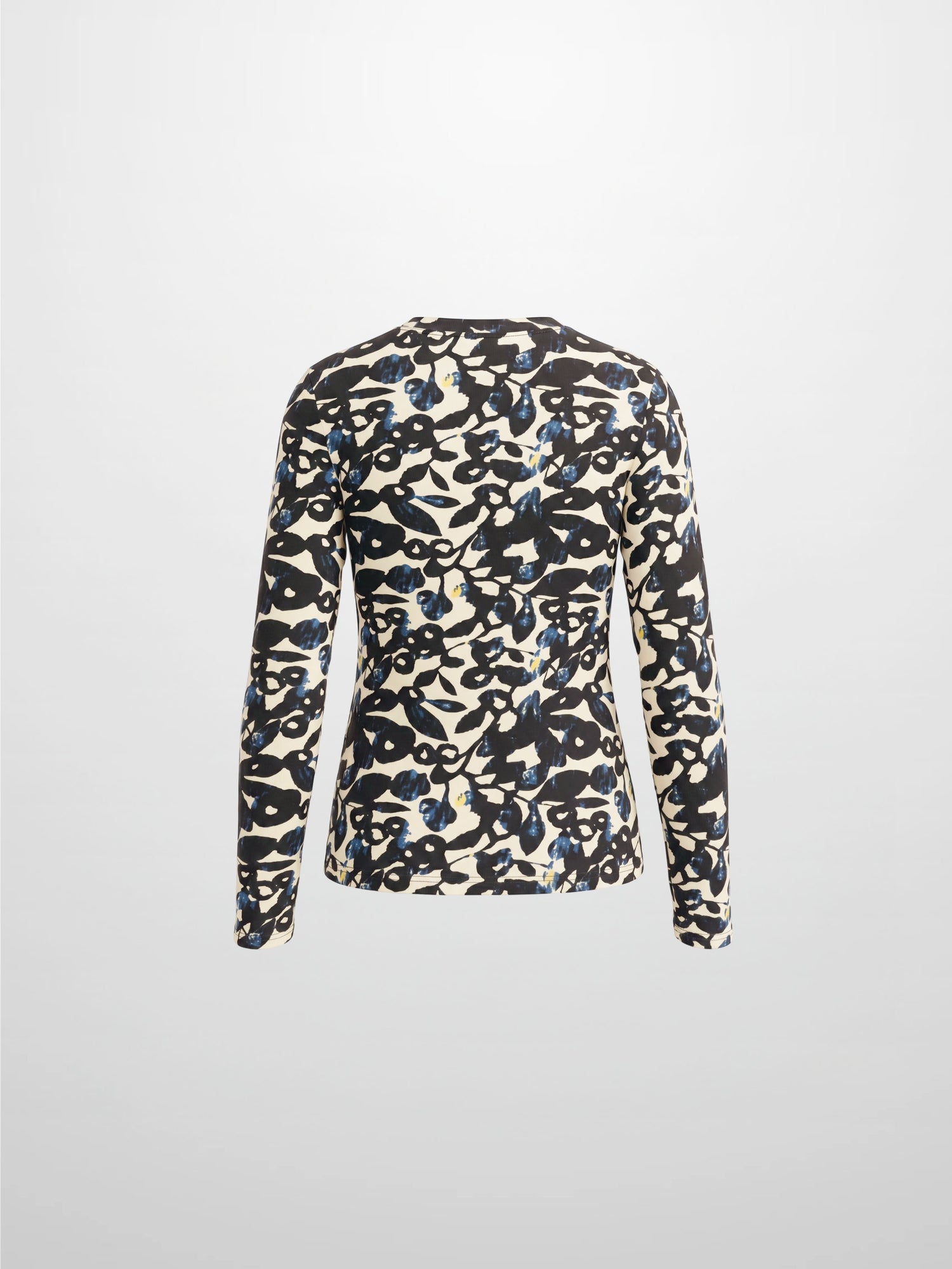 Basic Printed T-shirt-Black and Blue Mosaic