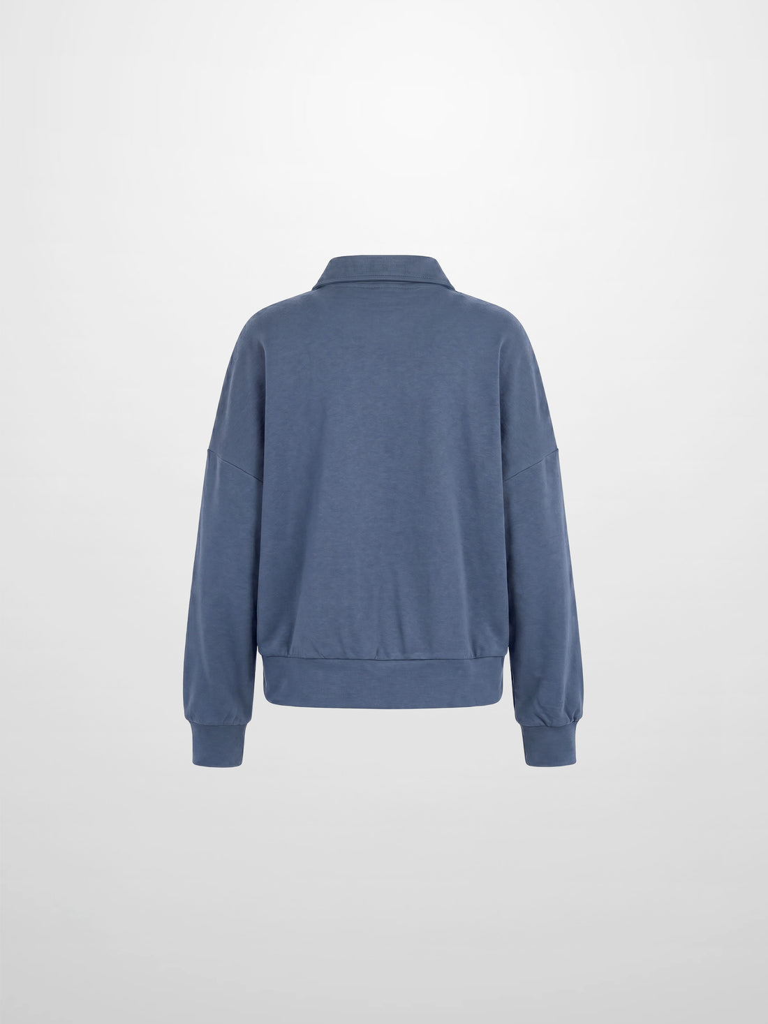 Collared Bomber Tee-Grey Blue