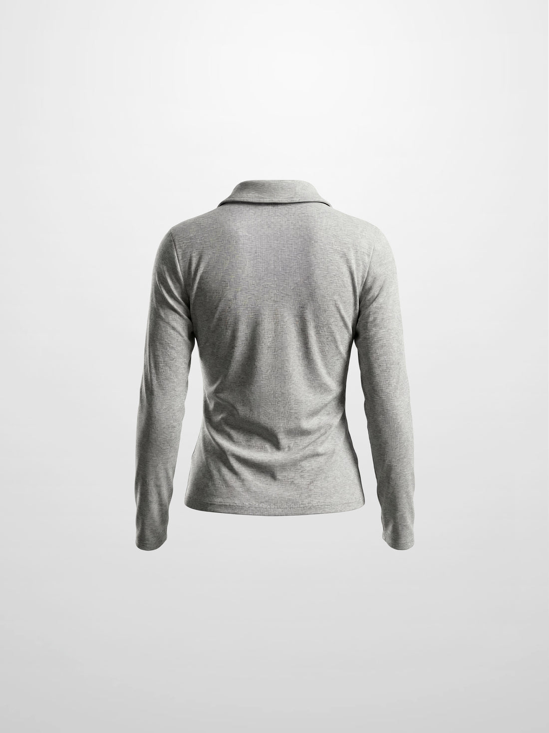 Ribbed Button Down Shirt-Heathered Grey