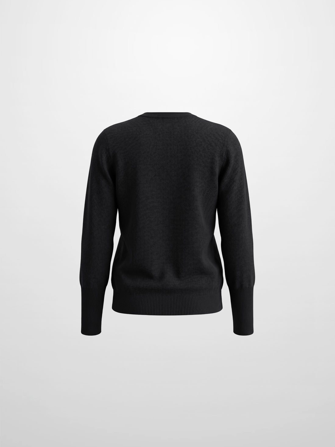 High Cuff Crew Sweater-Black