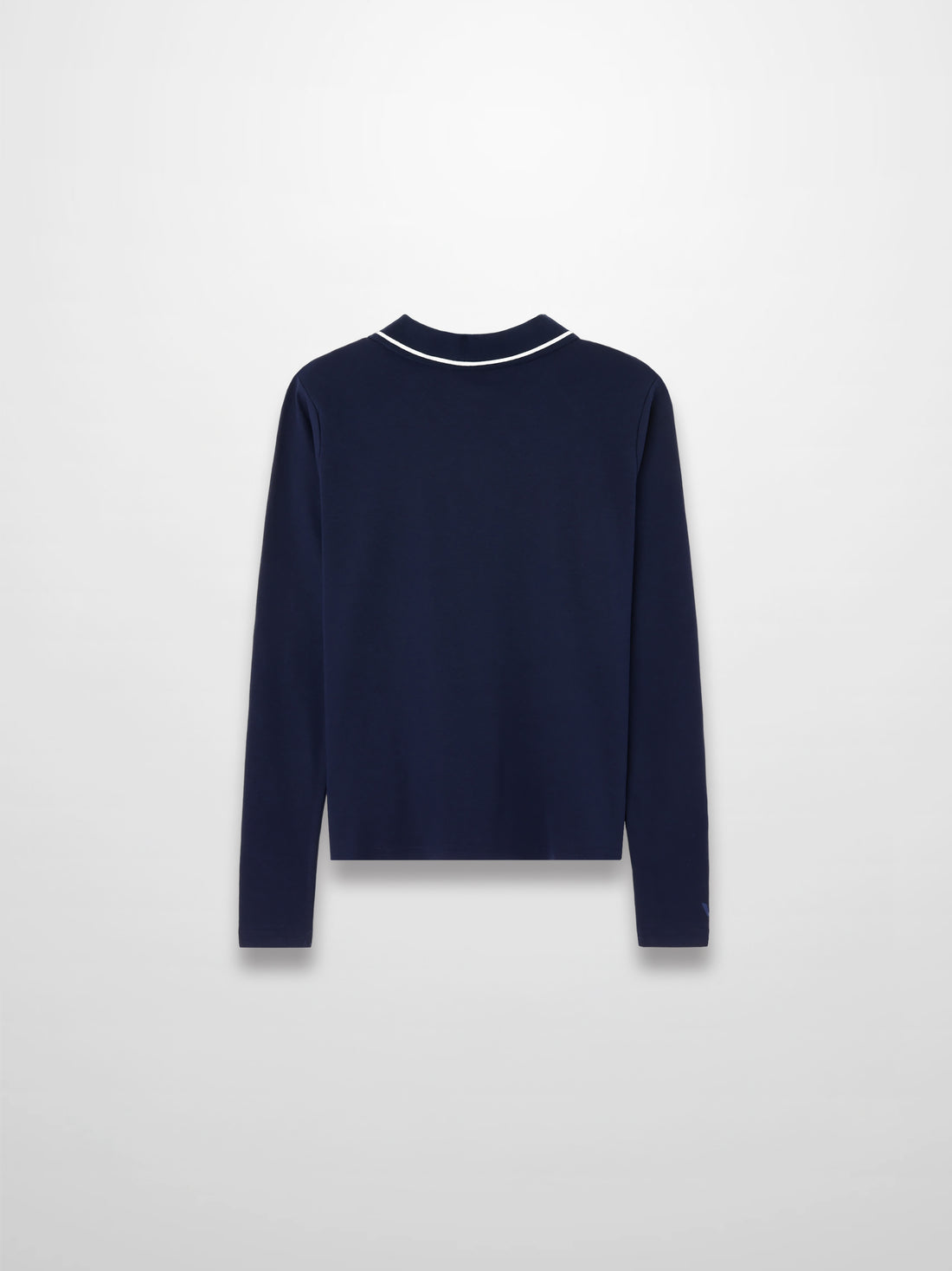 Collared High V T-Shirt-Navy