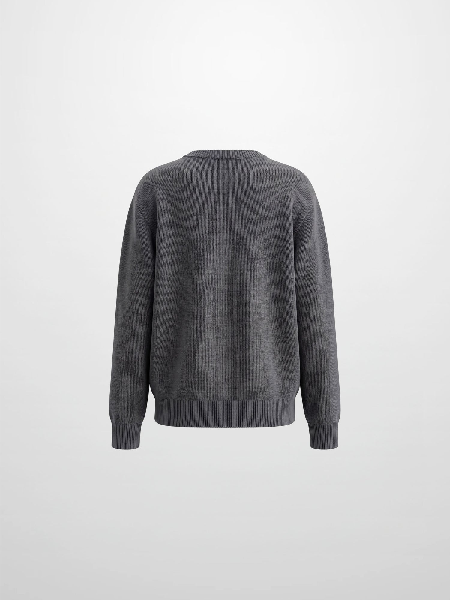 Flower Design Sweater - Grey