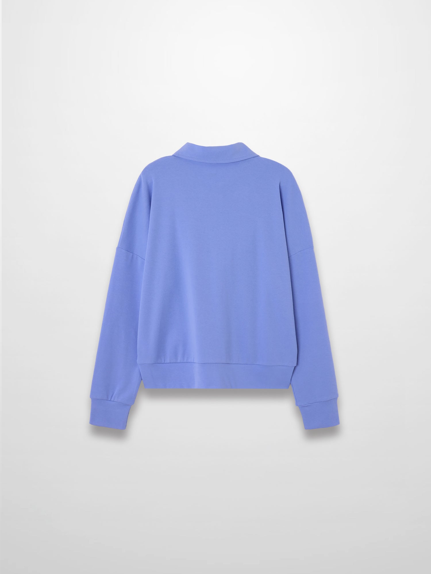 Collared Bomber Tee-Periwinkle