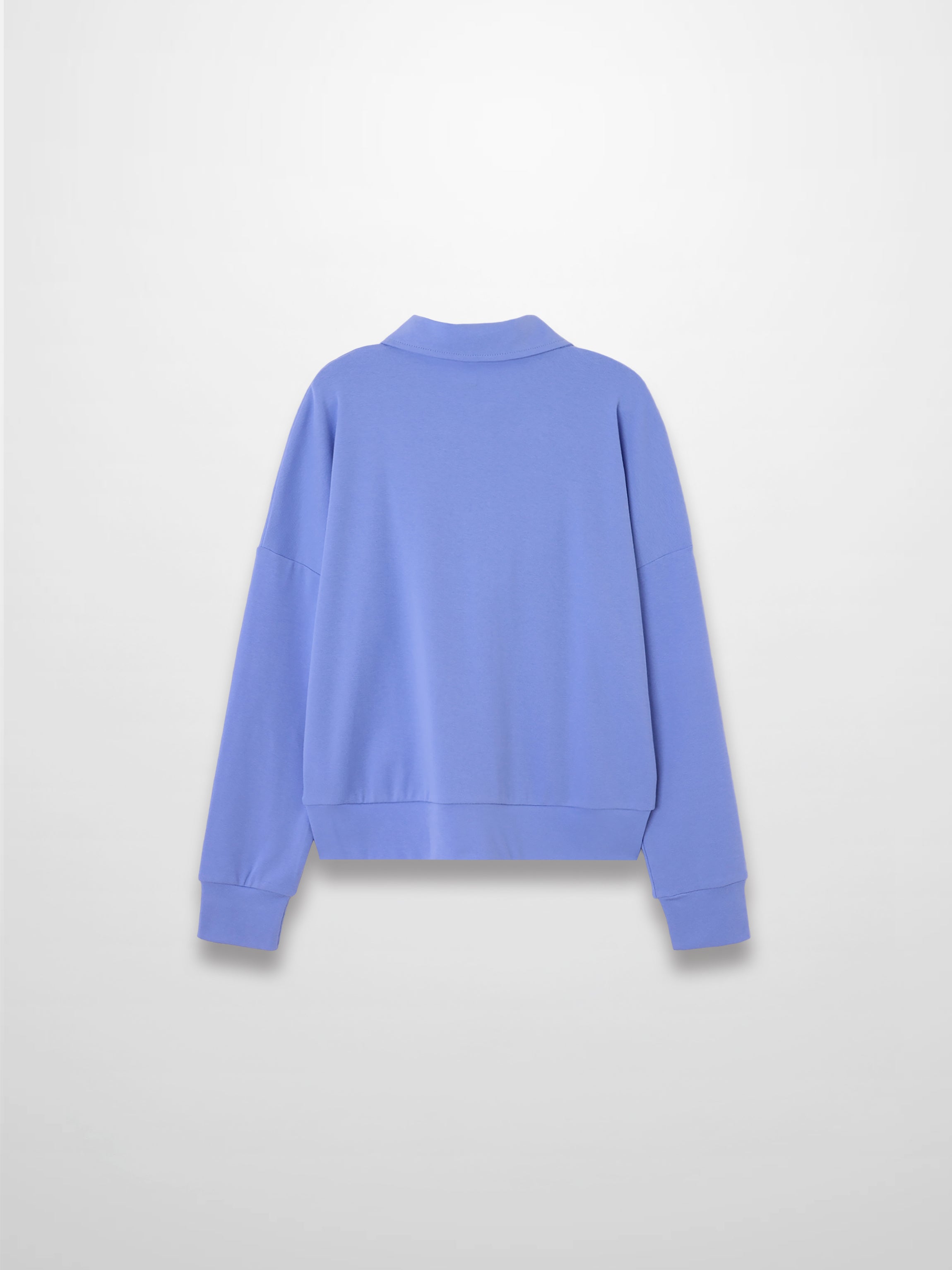 Collared Bomber Tee-Periwinkle