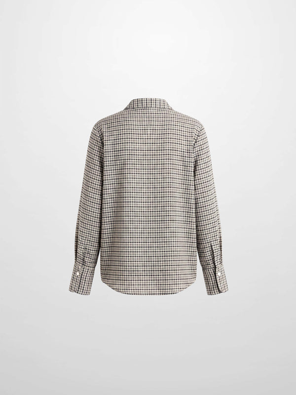 Plaid Blouse - Black Plaid