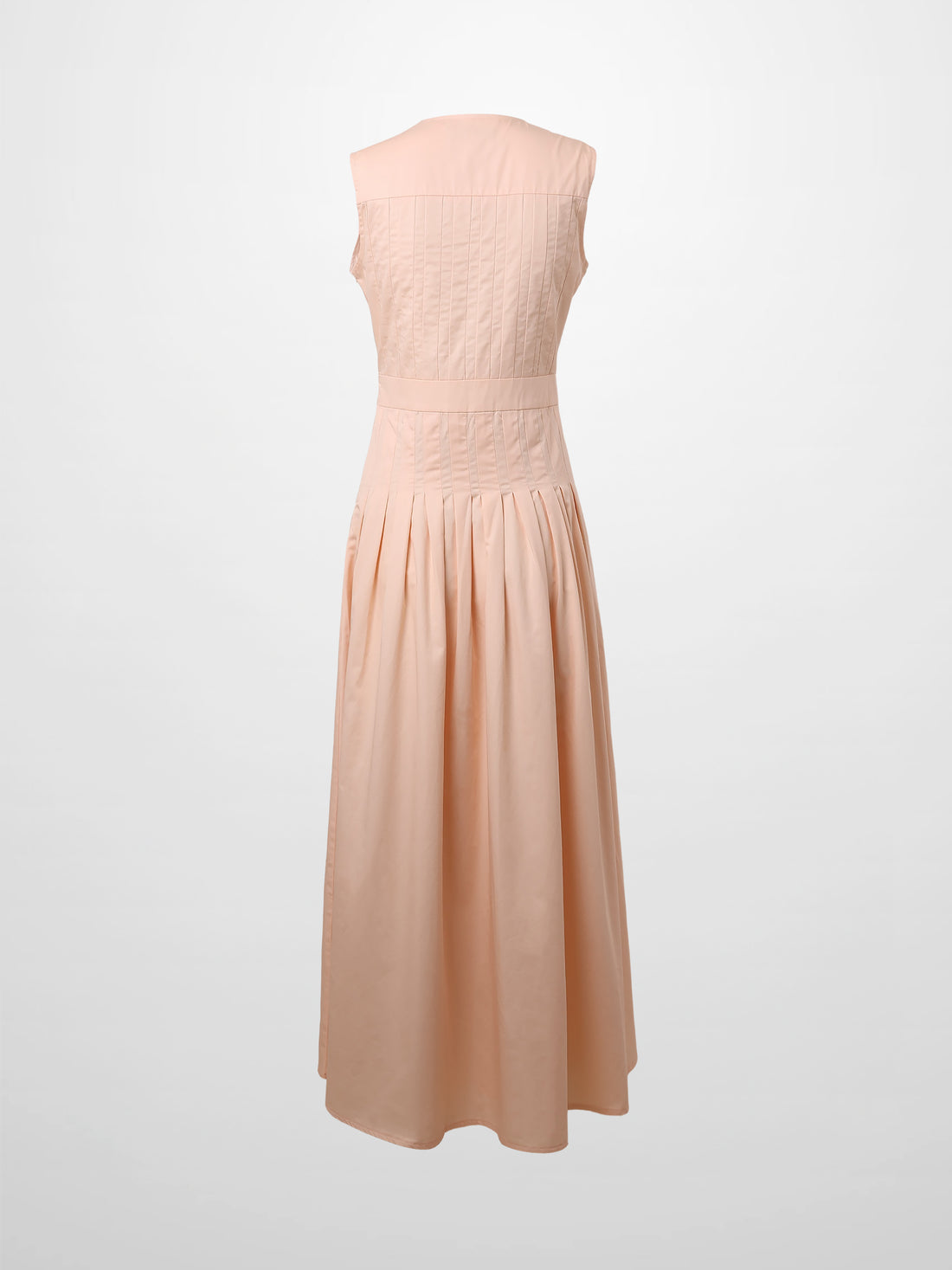 Pleated Waist Jumper-Peach