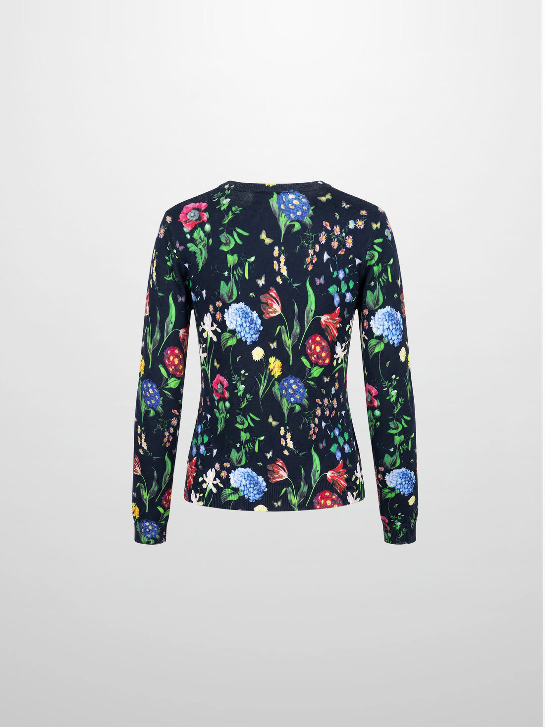 Printed Sweater-Navy Floral