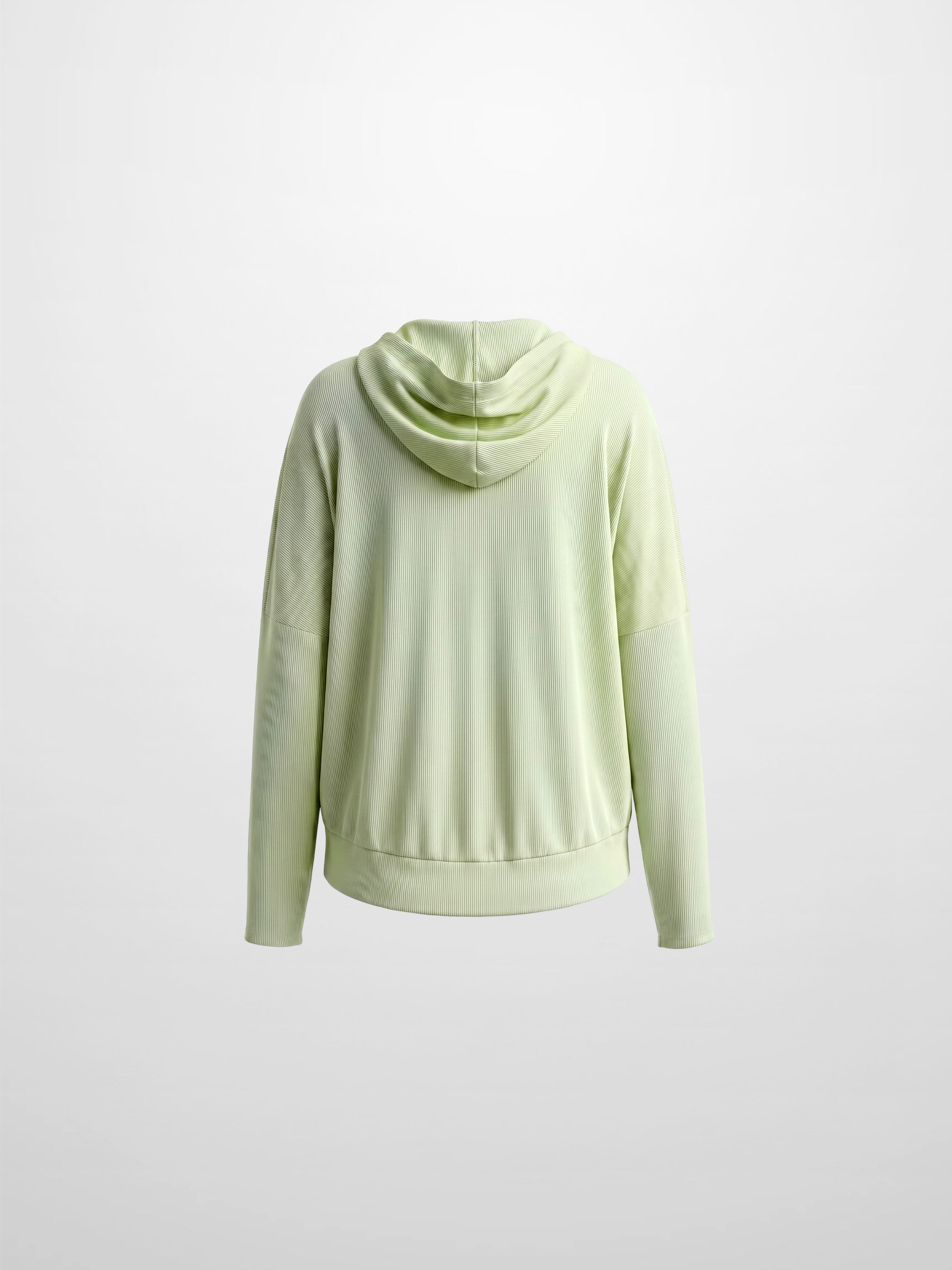 Ribbed Half Zip Hoodie Tee-Mint