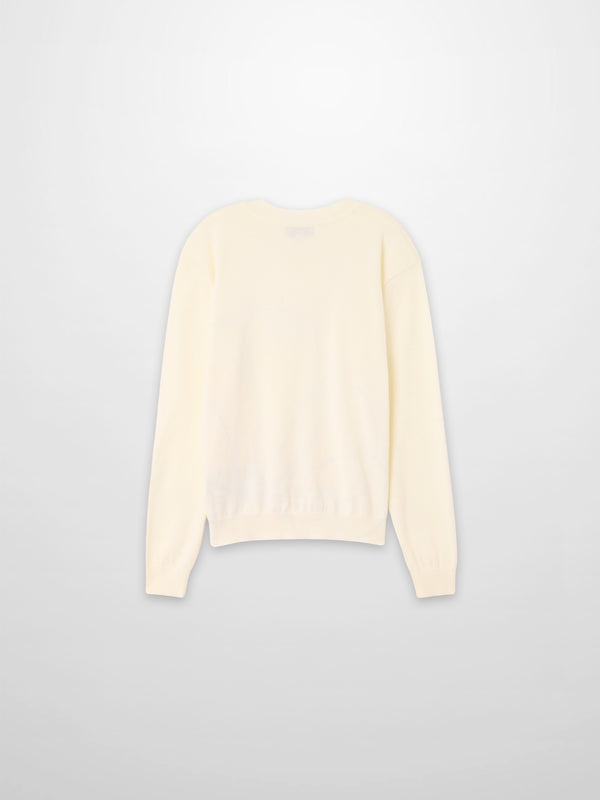 Printed High V Lightweight Sweater-Flower Burst