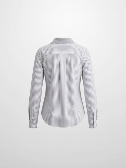 Shirt Back Polo T-Shirt-Heather Grey