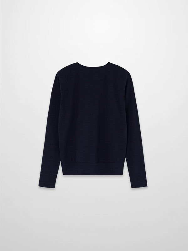 Crew Bomber Tee-Navy