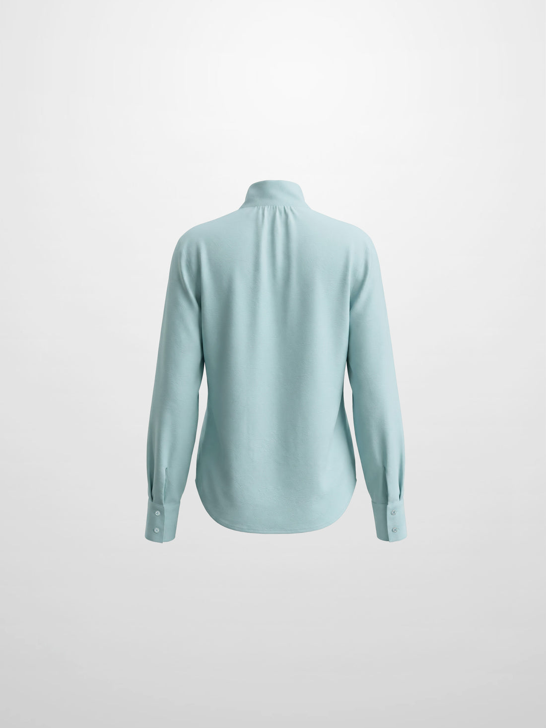 Fringe Bow Blouse-Light Blue