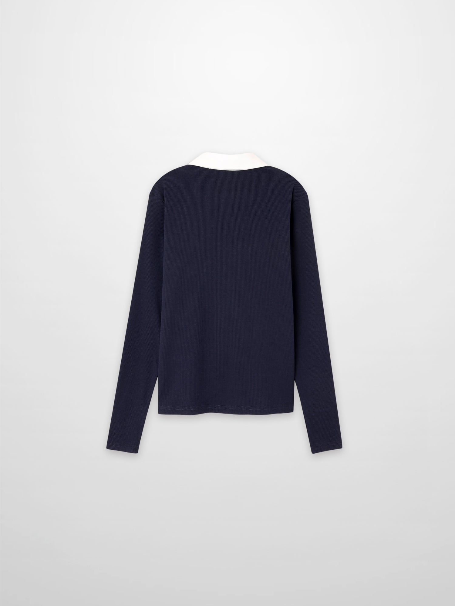 White Collar Polo-Navy