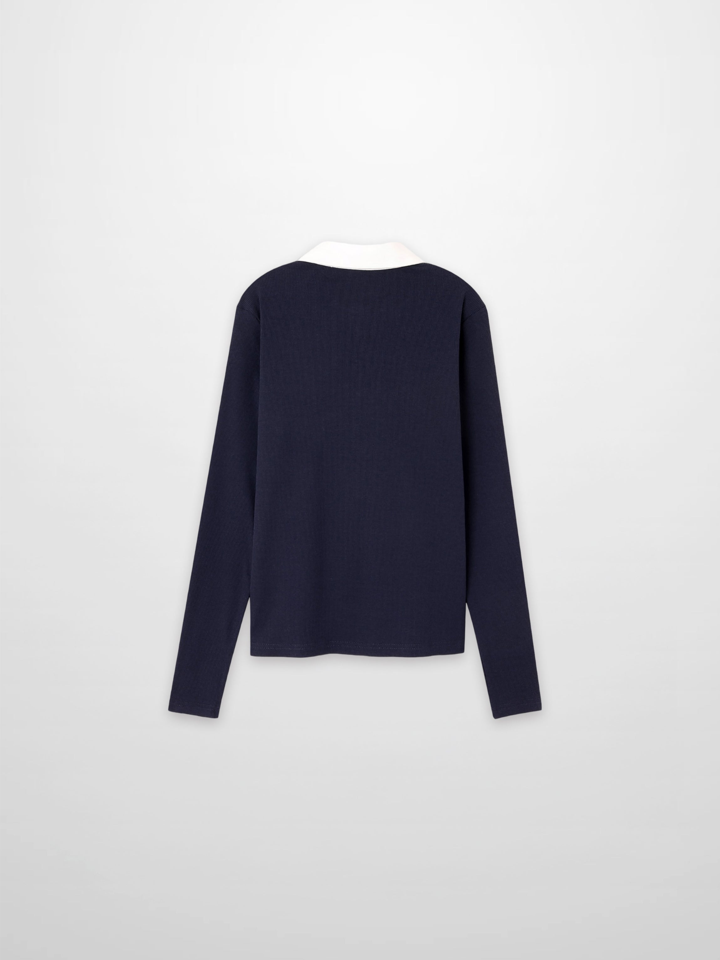 White Collar Polo-Navy