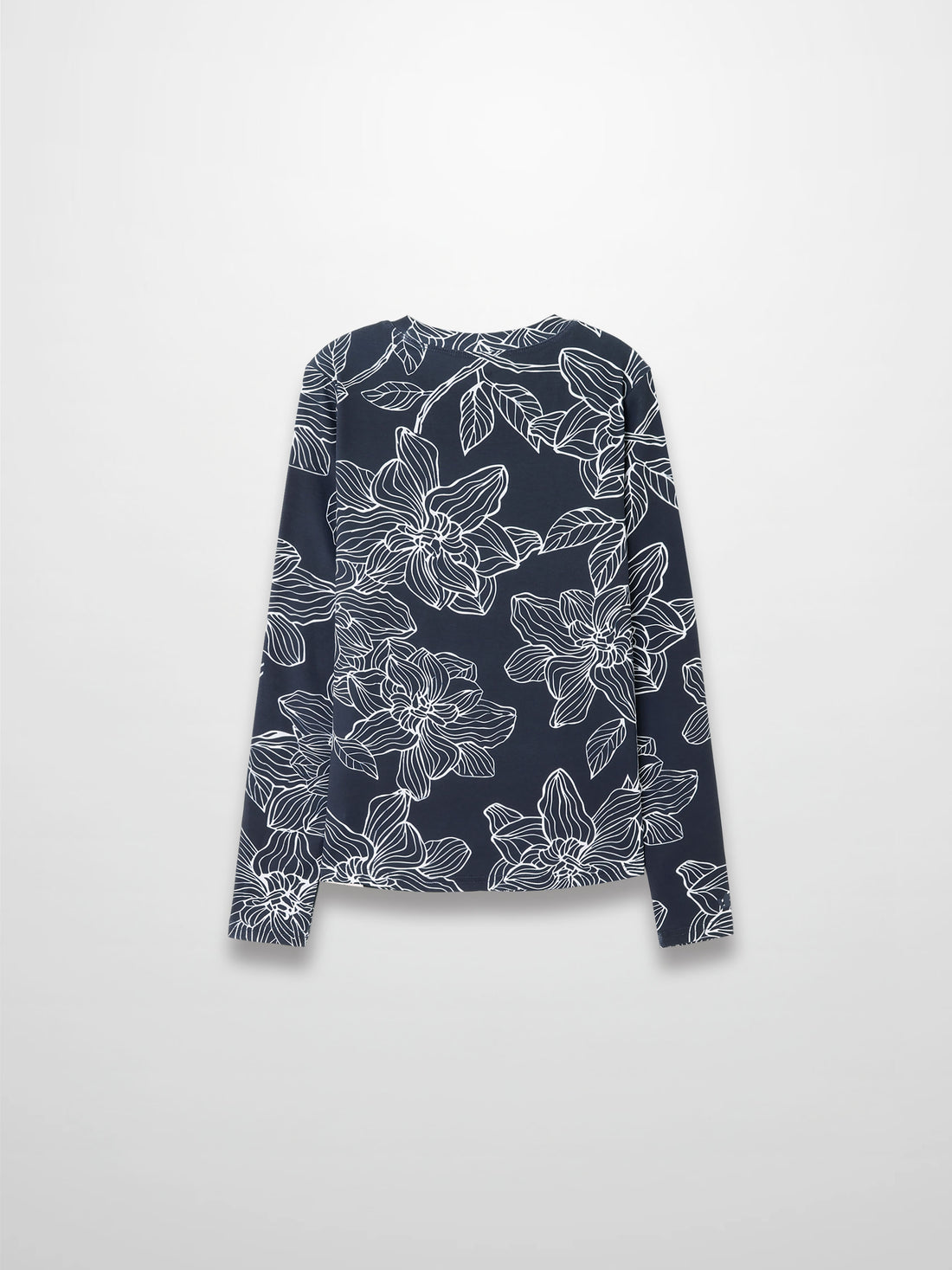 Basic Printed T-shirt-Navy/White Floral