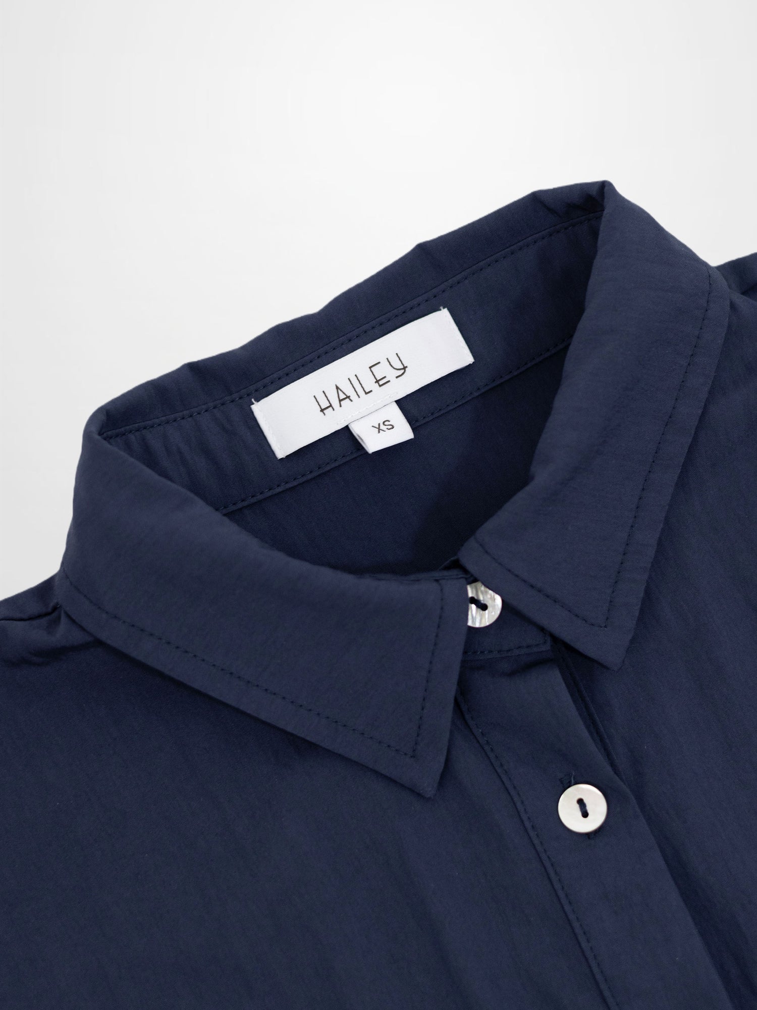 Boxy Dolman Sleeve Crinkle Blouse-Navy