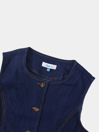 Denim Vest - Dark Blue