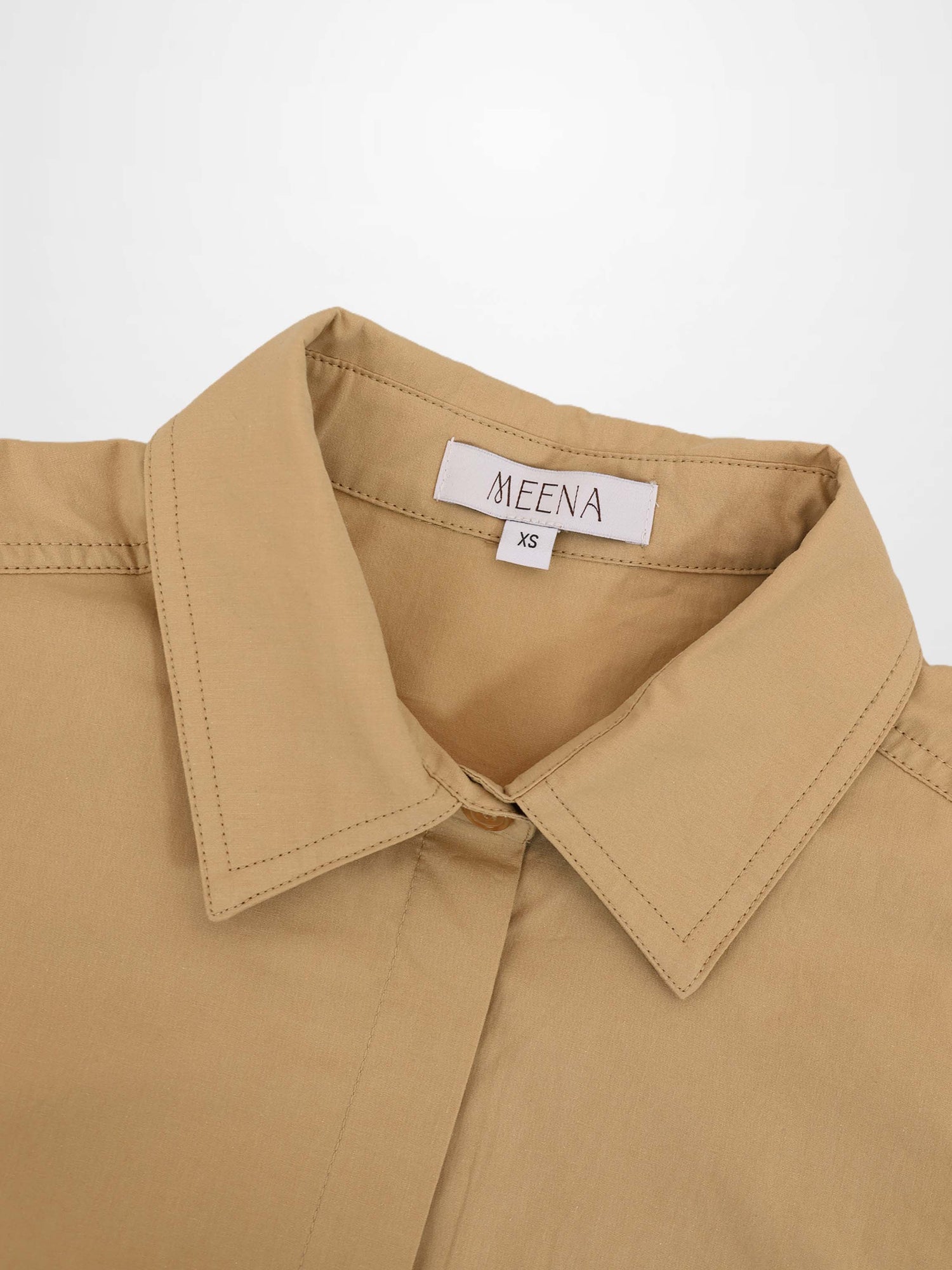 Cotton Crop Blouse-Sand