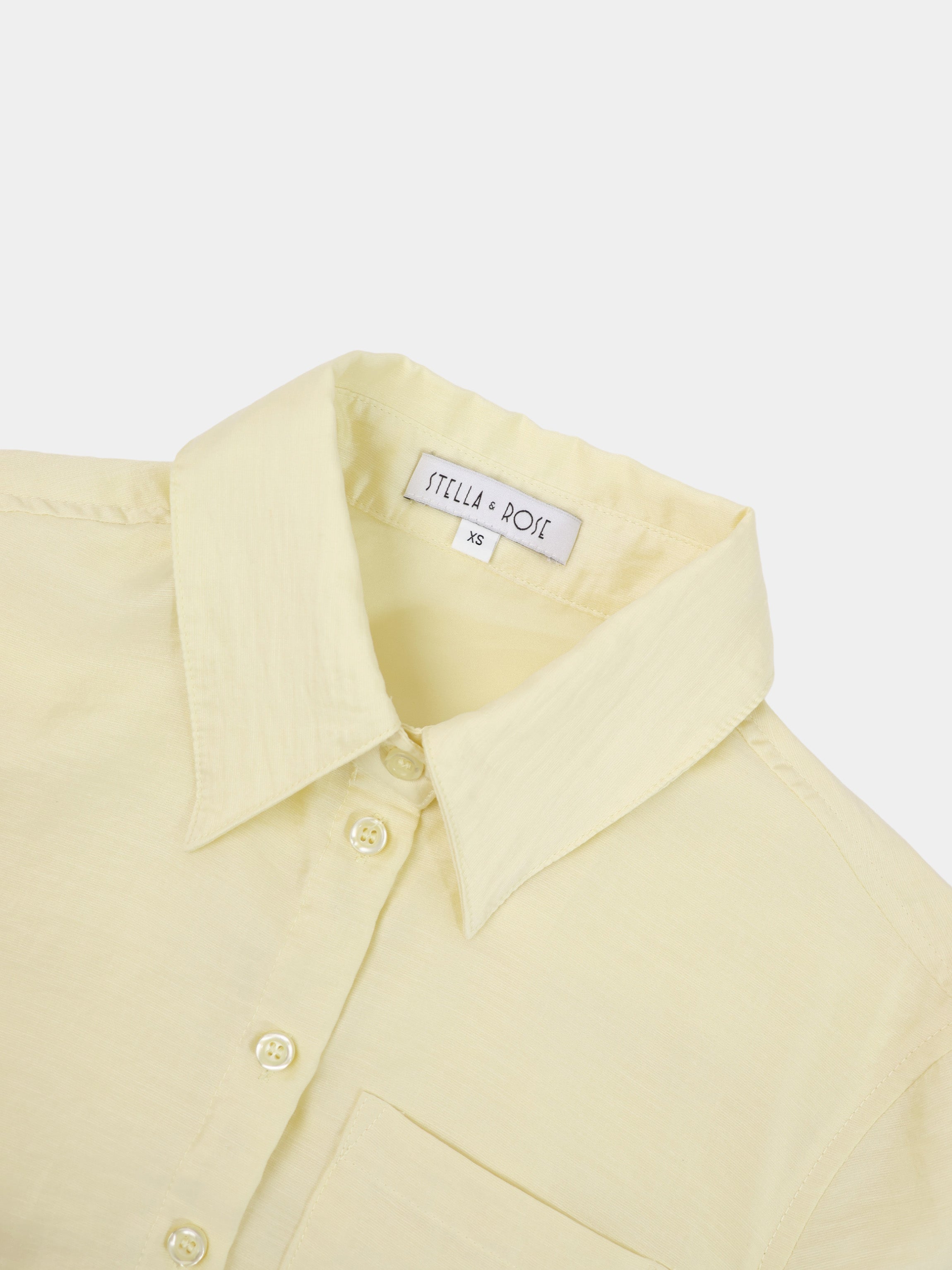 Tie Back Blouse-Yellow