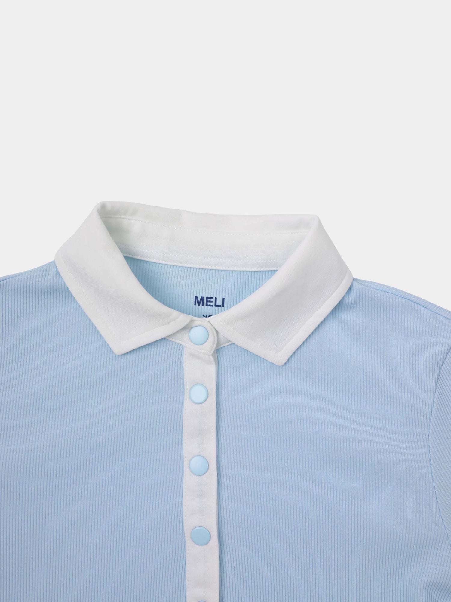 White Collar Polo-Blue