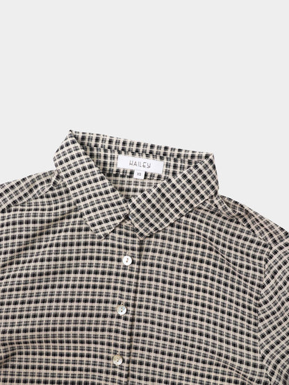 Plaid Blouse - Black Plaid