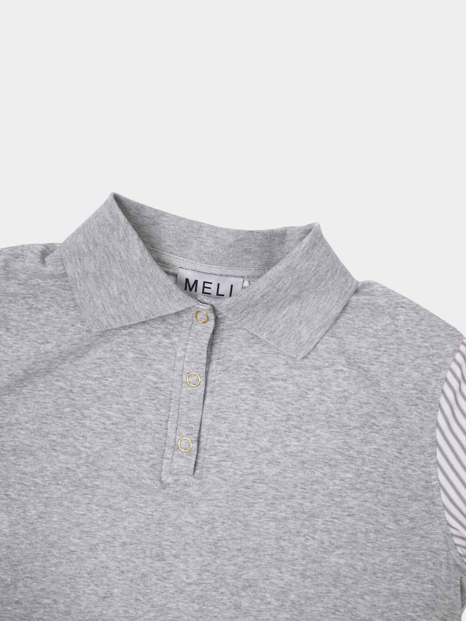 Shirt Back Polo T-Shirt-Heather Grey