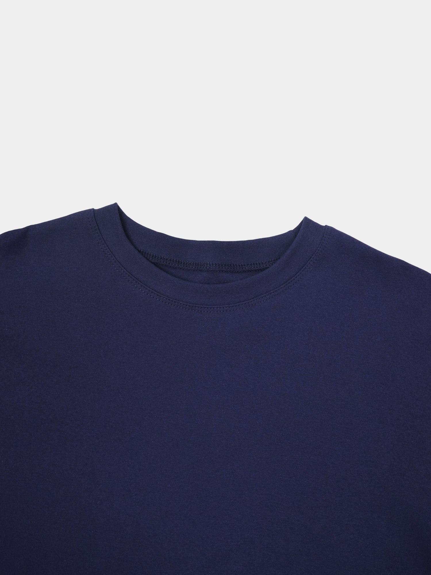 Crochet Stripe Boxy Tee-Blue/Burgundy/White