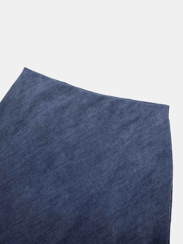 Classic Denim Skirt 37"-Medium Blue